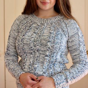 Gap Blue and White Cozy Sweater XS